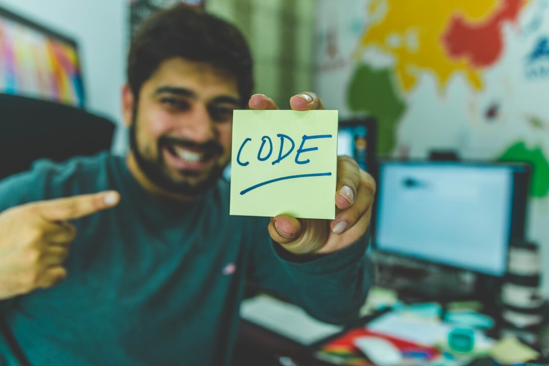developer working on code