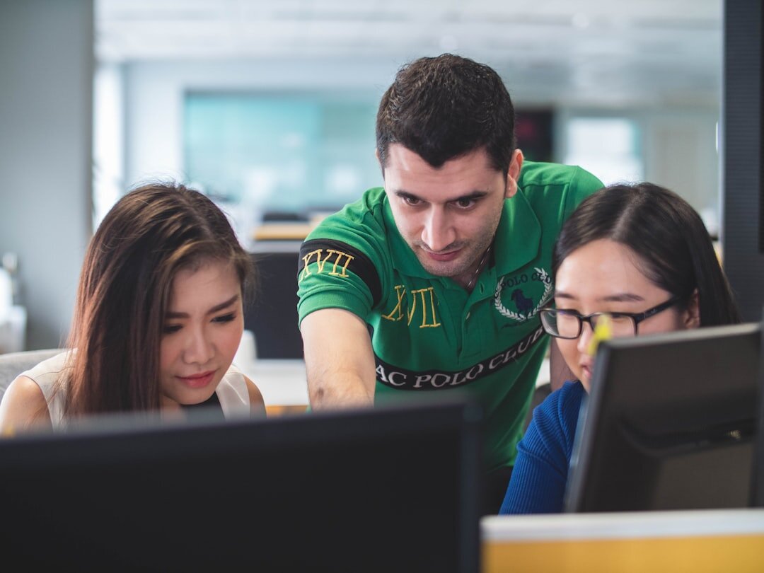 team reviewing code