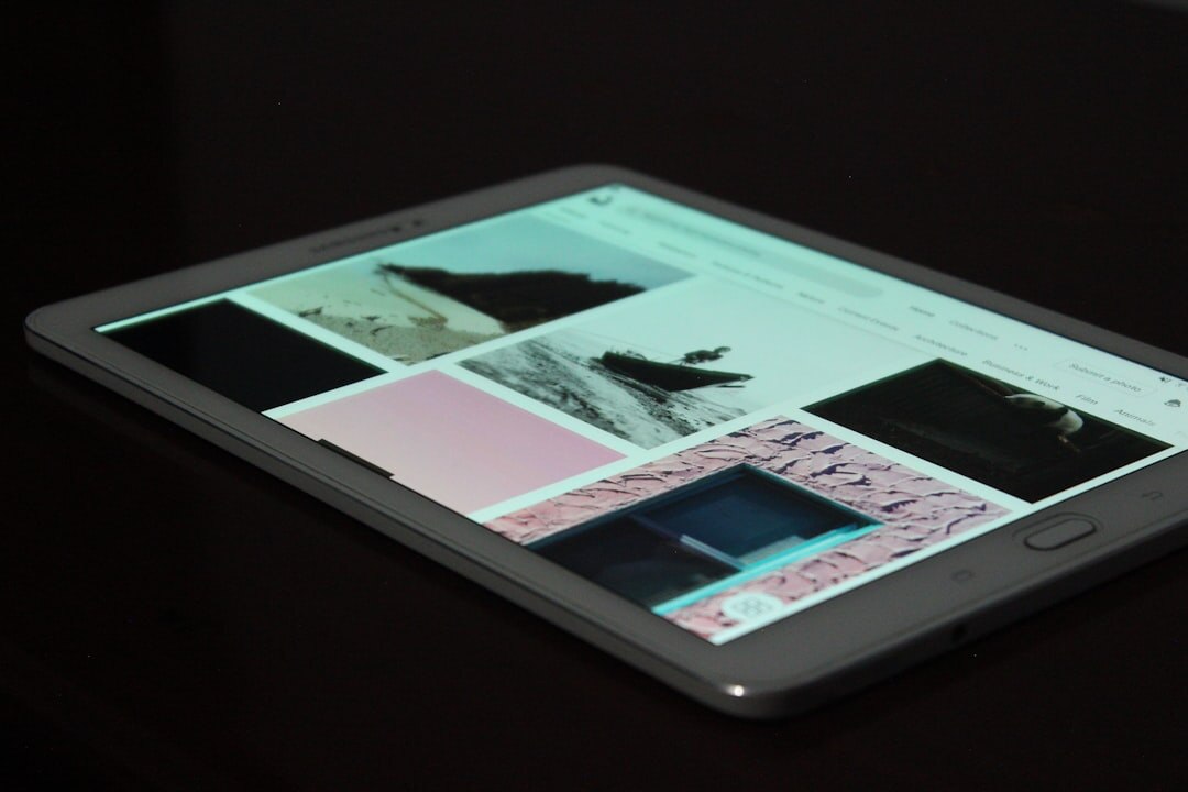 responsive blog on tablet