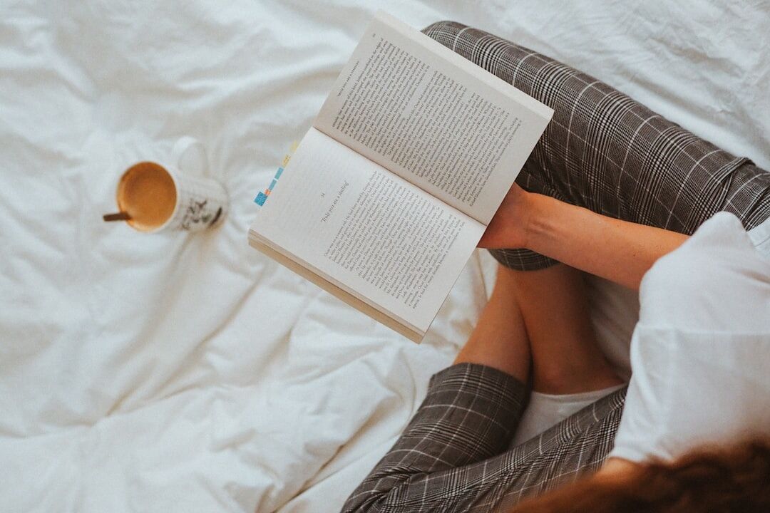 person reading blog