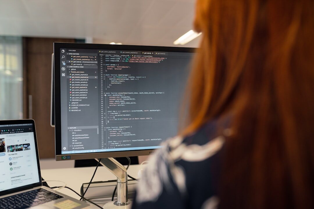 developer writing code